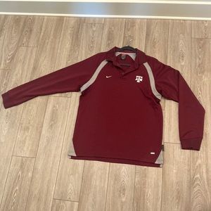 Nike Texas A&M Football long-sleeve dri-fit pullover (maroon) RETRO/VINTAGE